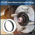 thumbnail image 2 of Unique Bargains Car Wheel Hub Centric Rings Black Polycarbonate Wheels Center Shaft Shock Absorbing Hubrings 4 Pcs OD 71.6mm to ID 70.1mm, 2 of 7