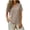 #0162-Beige, variant on Women's Casual Tops V Neck Short Sleeve Cutout Shoulder Curved Hem Tops Summer Loose Fit Comfy Tunics Gift