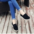 thumbnail image 3 of Lovskoo 2024 Women's Wedges Shoes Matsuke Shoes Thick Soles Sloping Heels Leather Rocking Casual Single Shoes Black, 3 of 7