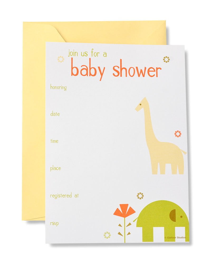 Gartner Studios Baby Animals Neutral Baby Shower Invitation