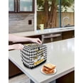 thumbnail image 3 of Daisy Bees Gnomes Toaster Cover 4 Slice, Large Kitchen Appliance Covers, Black White Plaid Farmhouse Toaster Oven Cover with Loop, Bread Machine Cover Polyester Dust Cover Protection, 3 of 4