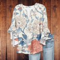 thumbnail image 7 of JWSVBF Womens V Neck T Shirts Long Sleeve Shirts for Women Floral Tshirts Shirts for Women Y2K Clothes Beige, 7 of 7