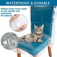 thumbnail image 5 of 6 Pack Plastic Chair Covers Clear Dining Room Chairs Cover Set Transparent Waterproof Seat Protector from Cat Scratch Dust Spill Pet Hair and Easy Clean, 5 of 7