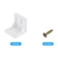 thumbnail image 2 of 8Packs 90 Degree Plastic Corner Braces, 27x28x27mm Nylon Shelf Right Angle Brackets with Screws (White), 2 of 6