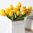 thumbnail image 3 of Joernso 10Pcs Artificial Tulip Flower with Stem Realistic Home Office Table Centerpiece Wedding Faux Flower Branch Fake Floral Arrangement Decoration Photo Prop, 3 of 8