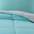 thumbnail image 2 of My World Solid Turquoise and Grey Reversible 3 Piece Twin XL Comforter Set, 2 of 2