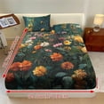 thumbnail image 3 of ZIATUBLES 3 Pcs Twin Size Sheet Set, Wildfloral Printed Soft Comfort Bedding Sets with 1 Fitted Sheet and 2 Pillowcases, Cooling Cozy All-Season Bed Sheets, 3 of 9