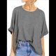 thumbnail image 1 of Camiseta Holgada Informal de Verano de Corta para Mujer. Gris S, 1 of 8