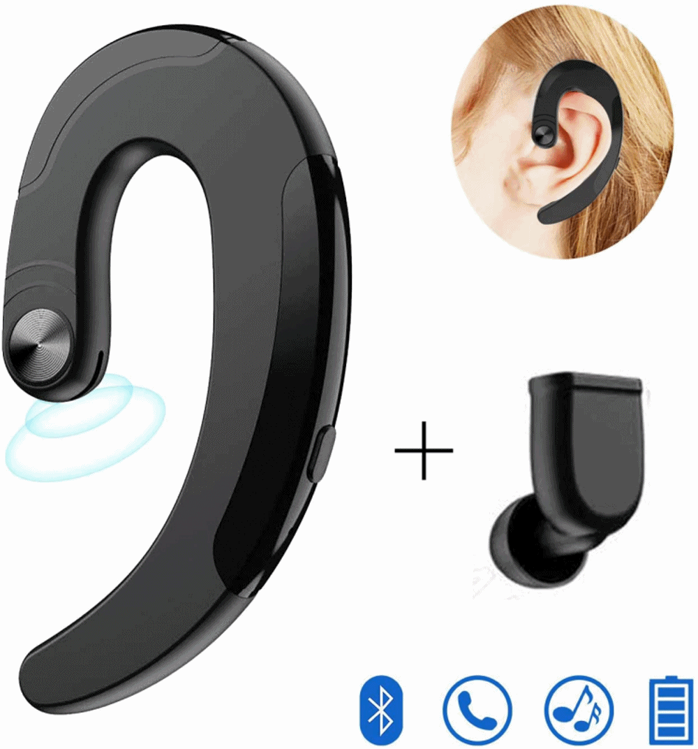 Ear Hook Wireless Bluetooth Headphone,Painless Wearing Bluetooth Earpiece with Mic,Lightweight
