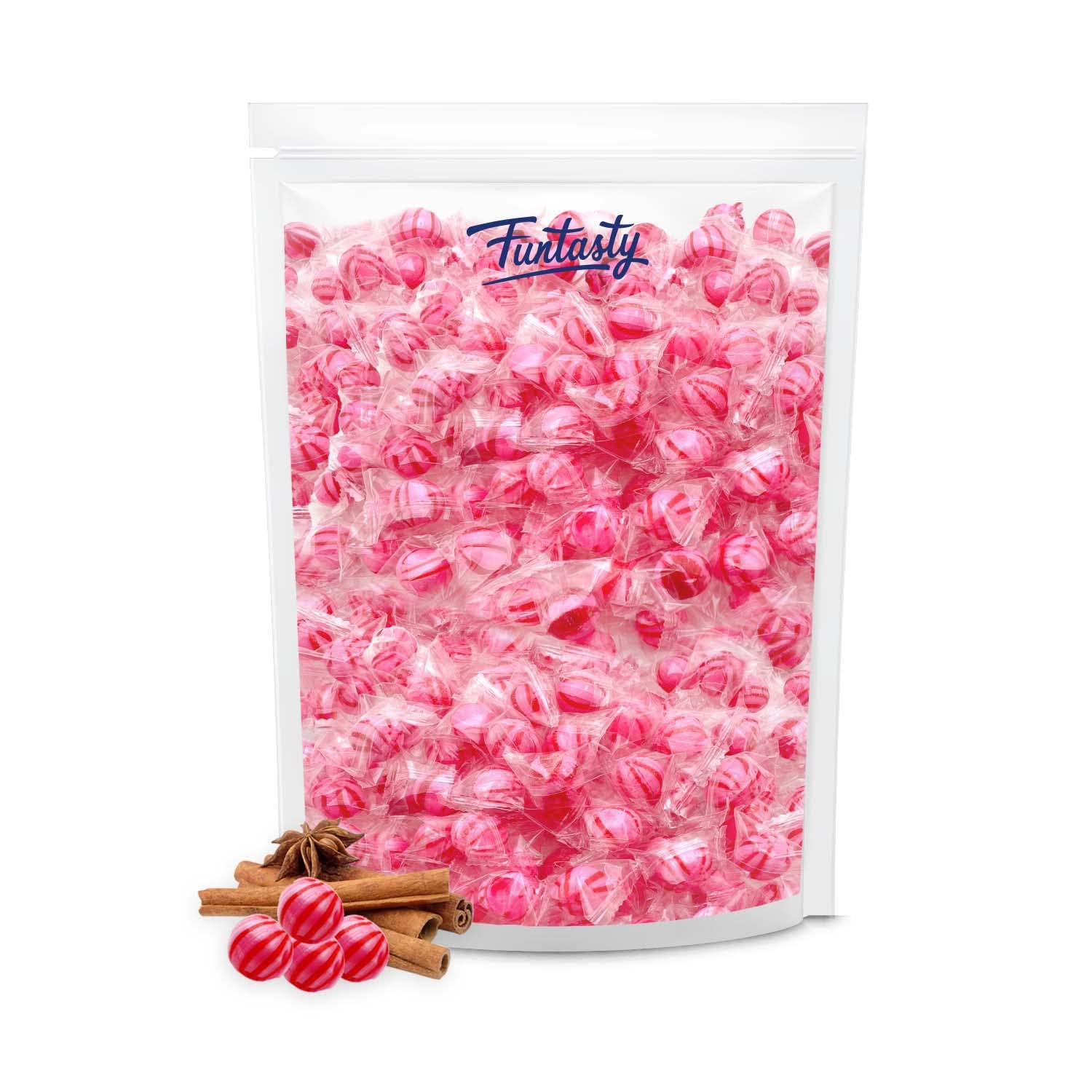 Funtasty Cinnamon Balls Hard Candy, Individually Wrapped, Bulk Pack 2