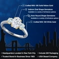 thumbnail image 2 of Gem Stone King 10K Two Tone Gold White Moissanite and Sky Blue Aquamarine Engagement Ring for Women | 2.00 Cttw | Oval 8X6MM | Gemstone Birthstone | Size 8, 2 of 7