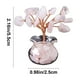 thumbnail image 3 of Crystalline Tree Hand Woven Crystal Chip Tree Ornament, Crystal Tree Decor, Natural Crystal Chip, Unique Home Decoration, Elegant Desktop Accent, for Bedroom, Metal Frame, Wooden Base, 3 of 8