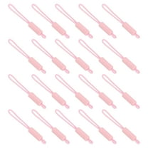 Uxcell Replacement Zipper Pull Cord, 20Pcs Nylon Zipper Puller Slider, Light Pink