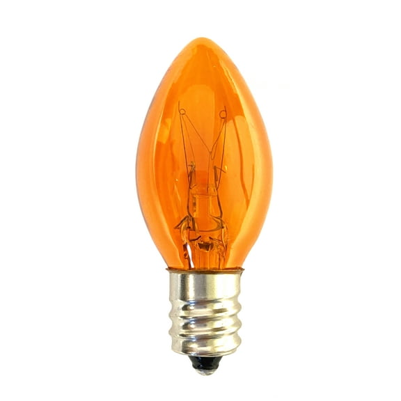 National Artcraft® 7-1/2W E12 Amber Flashing Light Bulb with Candelabra Base (Pkg/10)