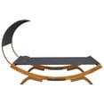 thumbnail image 3 of vidaXL Outdoor Double Chaise Lounge Patio Daybed with Canopy Solid Wood Bent, 3 of 5