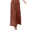 thumbnail image 3 of ORQ Women Solid Casual Wide Leg High Waist Loose Pant, 3 of 3