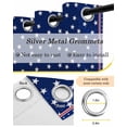 thumbnail image 5 of 4th of July Blackout Curtains for Bedroom, Thermal Insulated Window Treatment, Independence Day American Patriotic Stars Blue Grommet Top Blackout Draperies and Drapes for Basement 27.5"x39" 2 Panels, 5 of 8