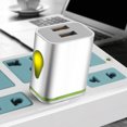 thumbnail image 2 of Water Drop LED Lighting Charger 2 USB Ports European USB Power Adapter Wall Travel Charger EU Plug, 2 of 5