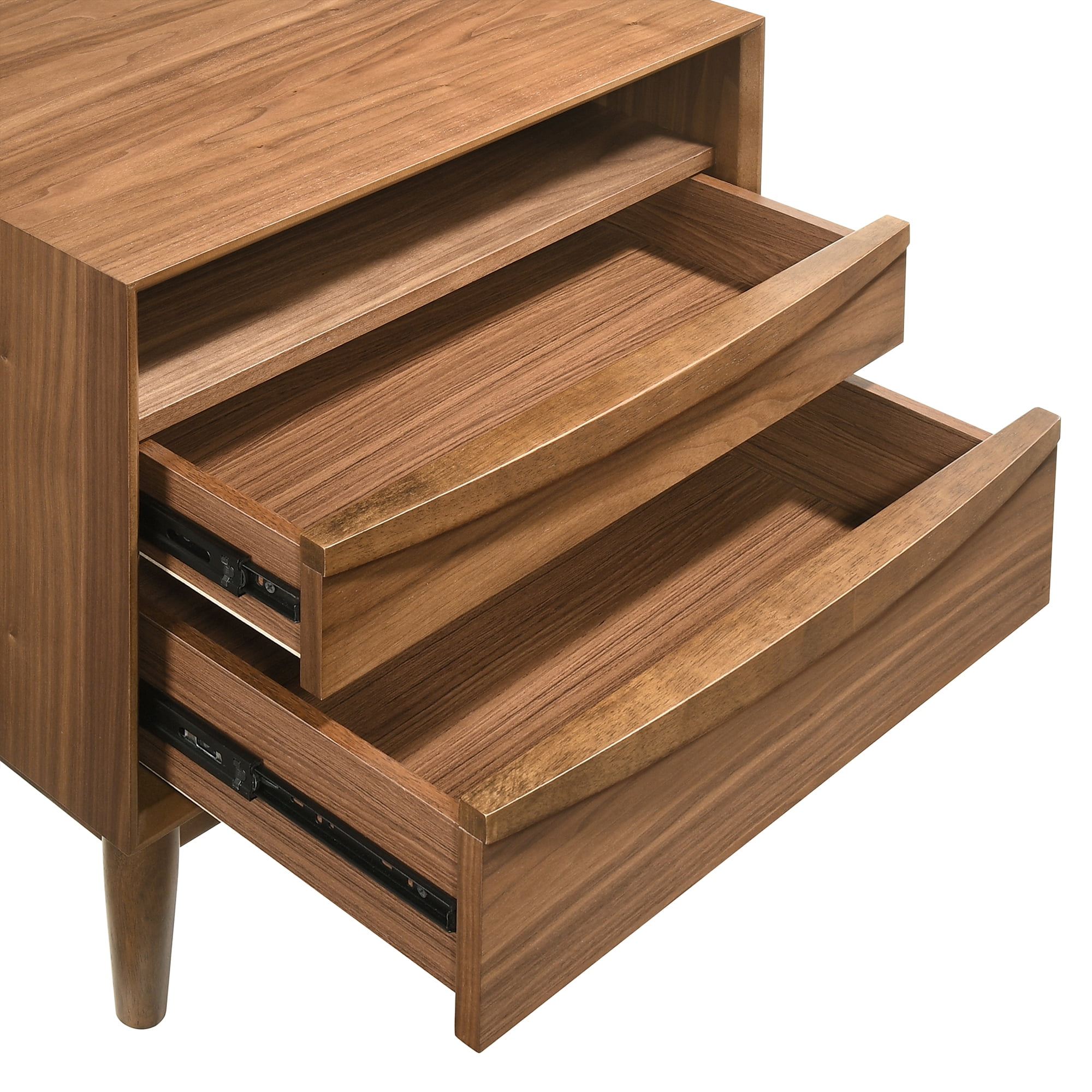 Artemio Queen 3 Piece Wood Bedroom Set in Walnut Finish