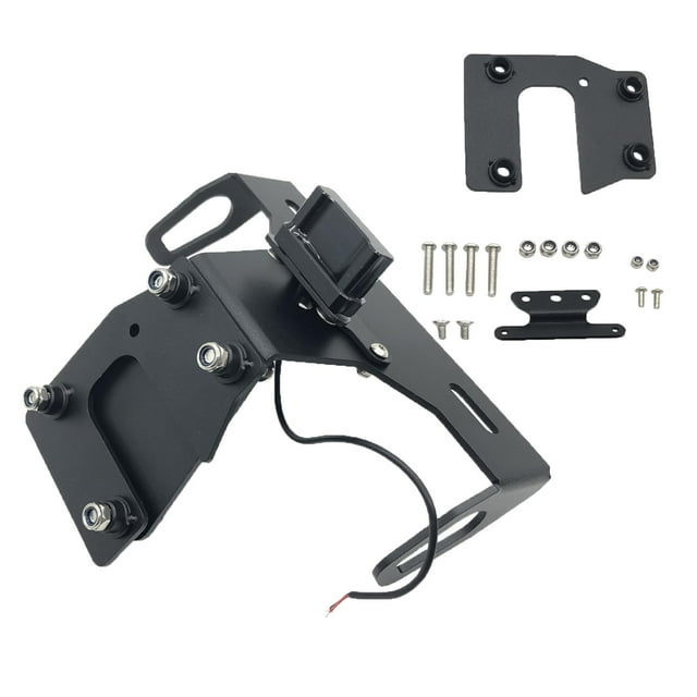Motorcycle Plate Bracket, Plate Holder for Z900 Z 900 2017-20 Motorcycle Guard Canceller ,with LED Light ,Black