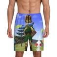 thumbnail image 3 of Lsque Pikmin Mens Sleep Pajama Shorts,Short Pajama Pants, Cotton Ultra-Soft Knit-Small, 3 of 9