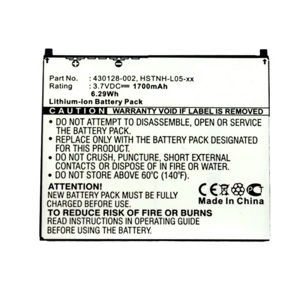 Batteries N Accessories BNA-WB-L6515 PDA Battery - Li-Ion, 3.7V, 1700 mAh, Ultra High Capacity Battery - Replacement for HP 430128-002 Battery