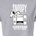 thumbnail image 3 of Peanuts - Snoopy Records - Juniors Cropped Cotton Blend T-Shirt, 3 of 6