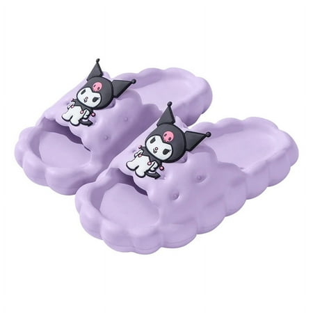

Anime Sanrio Hello Kitty Kuromi EVA Slippers Sandals Summer Cartoon Indoor Outdoor Shoes Non-slip Cloud Design Slippers Gift