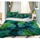 thumbnail image 3 of 3D Dibujado a mano Tropical Verde Hoja Funda de edredón Set Ropa de Cama Set Funda Nórdica, 3 of 3