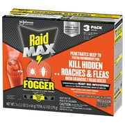 (2 pack) Raid Max Concentrated Deep Reach Fogger,Roach & Flea Insect Killer, 2.1 fl oz, 3 Cans
