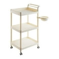 thumbnail image 3 of Organizador de almacenamiento rodante de 3 niveles, carrito utilitario rodante, carrito portátil para utensilios con ruedas giratorias para salón de Sin cajón, 3 of 8