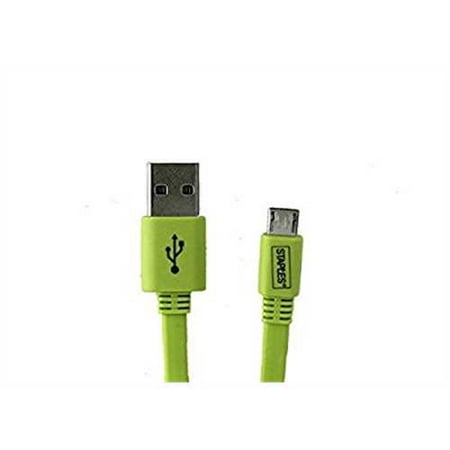 Staples Flat Micro USB Charge & Sync Cable 3ft - Green