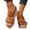Brown, variant on Miluxas Womens Espadrille Wedge Sandals Heels Open Toe Platform High Heeled Dress Wedges Shoes