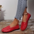 thumbnail image 4 of Crunowin Women's Soft Sole Casual Flats, Soft Sole Covered-Toe Spring/Summer Versatile Everyday Comfort Shoes Red, 4 of 9