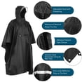 thumbnail image 2 of CHOK Poncho de Pluie à Capuche Imperméable Veste de Pluie Cyclisme Couverture de Pluie pour Camping Randonnée Pêche, 2 of 7