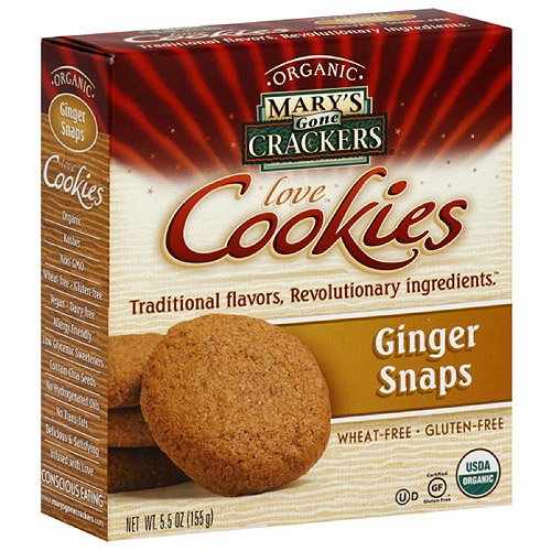 Mary's Gone Crackers Ginger Snaps, 5.5 oz (Pack of 6)