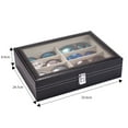 thumbnail image 3 of Veryke 8 Slots Leather Multi Sunglasses Organizer, Eyeglasses Display Case, Sunglass Glasses Storage Holder Box for Women Men - Black, 3 of 8