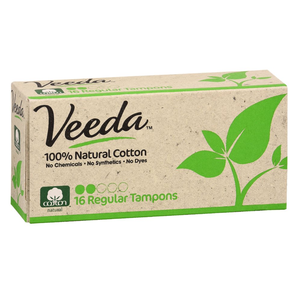 Veeda Applicator Free Tampons Regular, 16 Ct