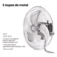 thumbnail image 3 of Ventilador Industrial 3 En 1 LAB.G Negro, 3 of 4