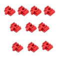 thumbnail image 1 of 10x Accesorios de vías de tren de madera Juegos de construcción de juguetes Juego de construcción de conectores de vías Rojo, 1 of 9