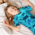 thumbnail image 4 of Balery World Turtle Day Conjunto de Pijama Infantil de Manga Corta con Estampado – Ropa de Dormir de Algodón Suave-3X-Large, 4 of 5