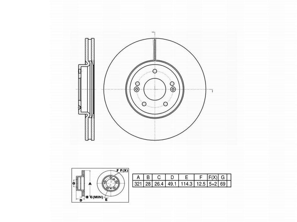 Winstop Brake Rotor, Front WS246770, Hyundai Veracruz 2012-2007