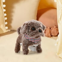 Loespoir Interactive Plush Walking Dog, Simulation Electronic Pet Toy, Realistic Puppy Companion for Play and Entertainment, with Multiple Features and Sound Effects(A)