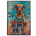 thumbnail image 2 of Rhodesian Ridgeback Dog Poster Riding A Motorcycle - Rhodesian Ridgeback Dog Canvas Wall Art For Bedroom Decor - Nursery Wall Decor - Dog Accessories, 2 of 6