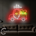 thumbnail image 4 of C-CRAFT Gnome Rose Truck Neon Led Light Up 38 inch for Valentine Party Wall Decor, 4 of 5