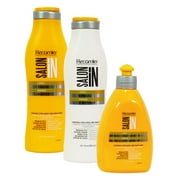 Recamier Professional Salon In +Pro Curls and Waves Hair Shampoo, Conditioner and Treatment Bundle 3 Piece kit
