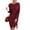 Wine Red, variant on Zeagoo Womens Ribbed Knit Dress Long Lantern Sleeve Fall Bodycon Dress Crewneck Tie Waist Sweater Belted Dresses