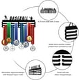 thumbnail image 4 of 1Set Baseball Medal Holder Display Hanger Rack Frame for Sport Race Metal Medal Hanger for Baseball Competition 15.75x6Inches, 4 of 7
