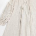 thumbnail image 5 of Girls Linen Long Sleeve Dresses Size 2-7 Toddlers Kids Cute Long Lantern-Sleeve Ruffle Crewneck Solid Color Pleated Pullover Babydoll Dress, 5 of 7