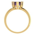 thumbnail image 4 of Clara Pucci 14K Yellow Gold 2ct Alexandrite Solitaire Ring for Women, 4 of 8